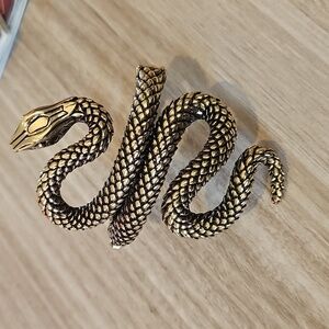 Chloe Gold Tone Snake Cuff Bracelet